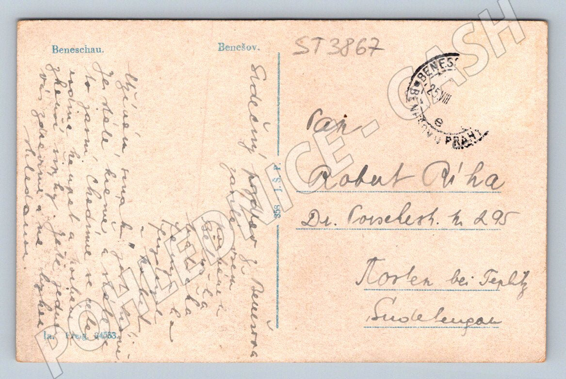 Pohlednice Benešov náměstí Československo (ST3867)