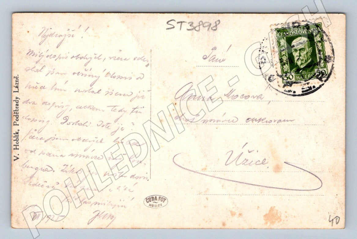 Postcard Poděbrady hydroelectric power station 1925 (ST3898)