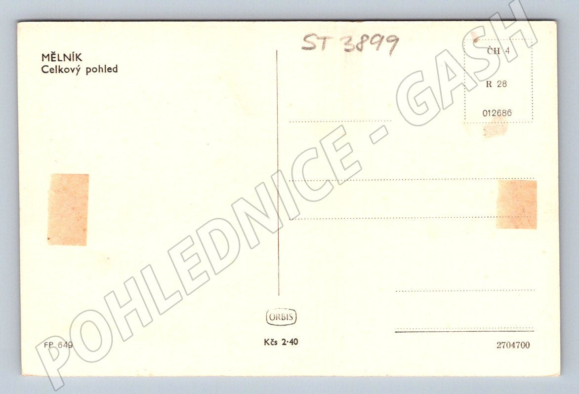 Postcard Mělník general view (ST3899)