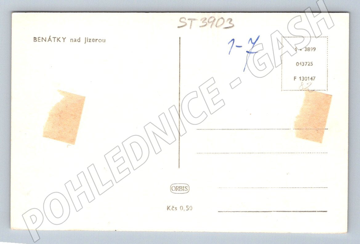 Postcard Venice above the Jizera in black and white (ST3903)