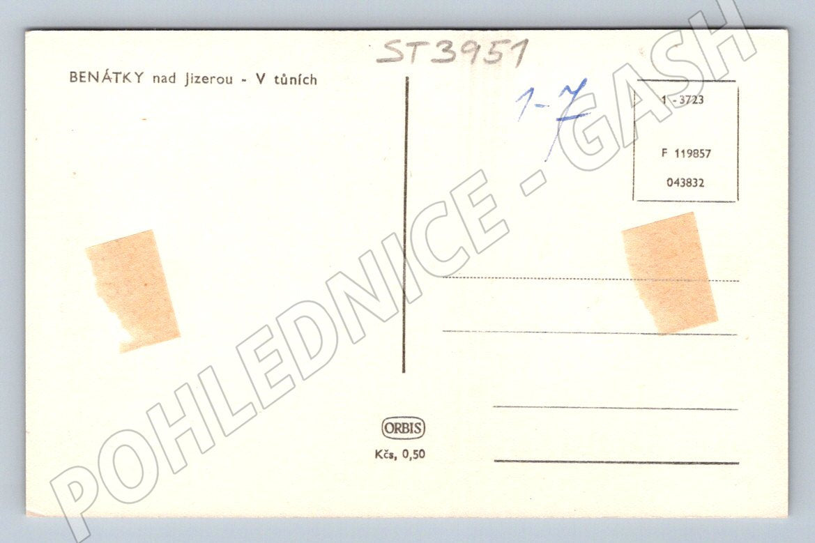 Postcard Venice above Jizerou Castle in the pools (ST3951)