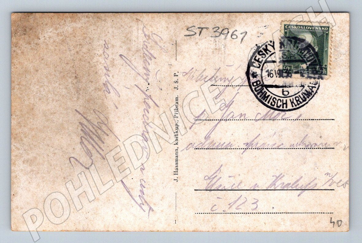 Postcard Svatá Hora near Příbram used (ST3961)