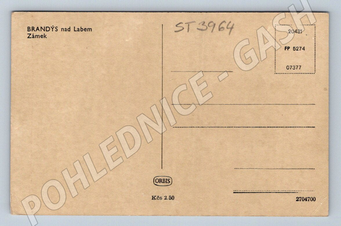 Postcard Brandýs nad Labem Orbis Chateau (ST3964)