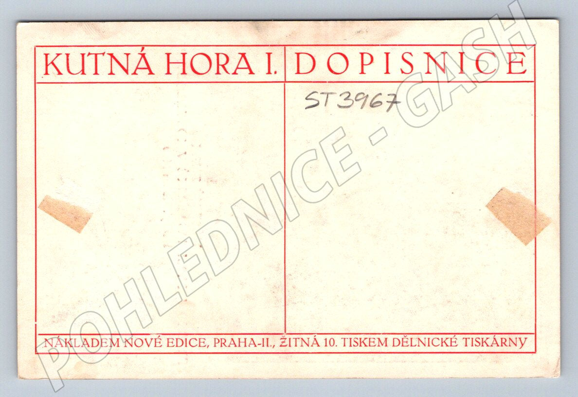 Postcard Kutná Hora fresco of the chapel of St. Barbara (ST3967)