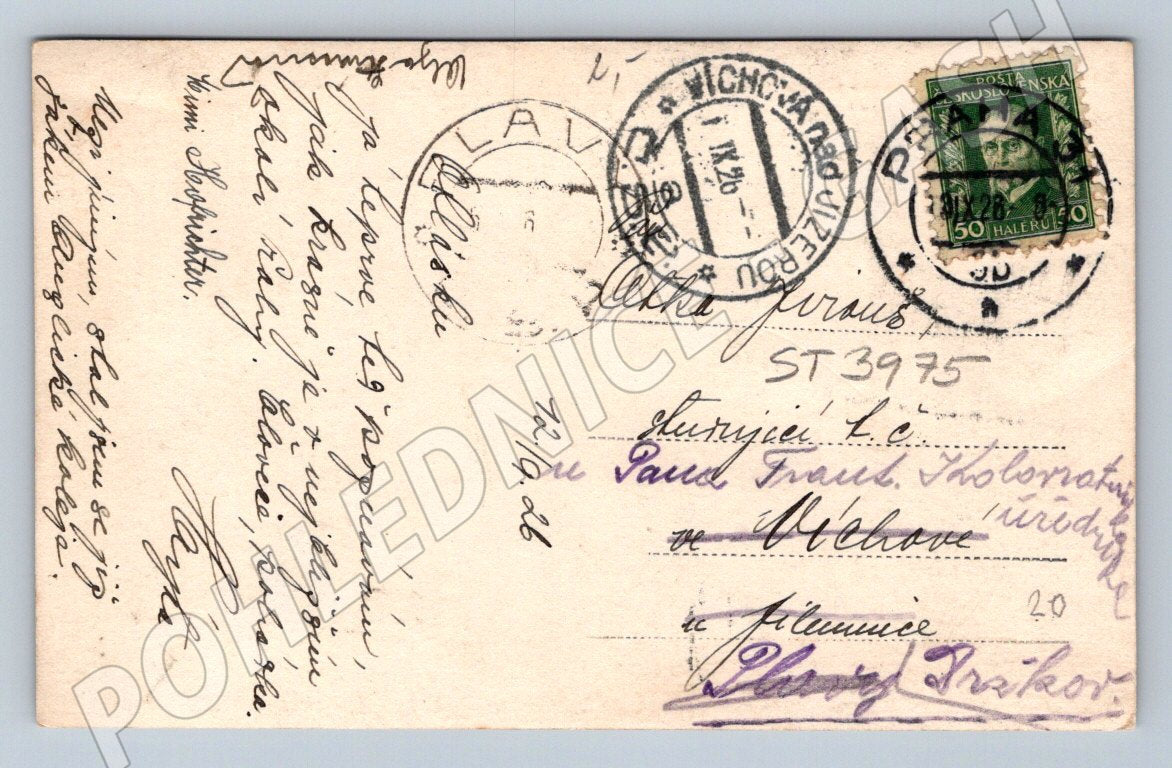 Pohlednice Svatojánské proudy 1926 (ST3975)