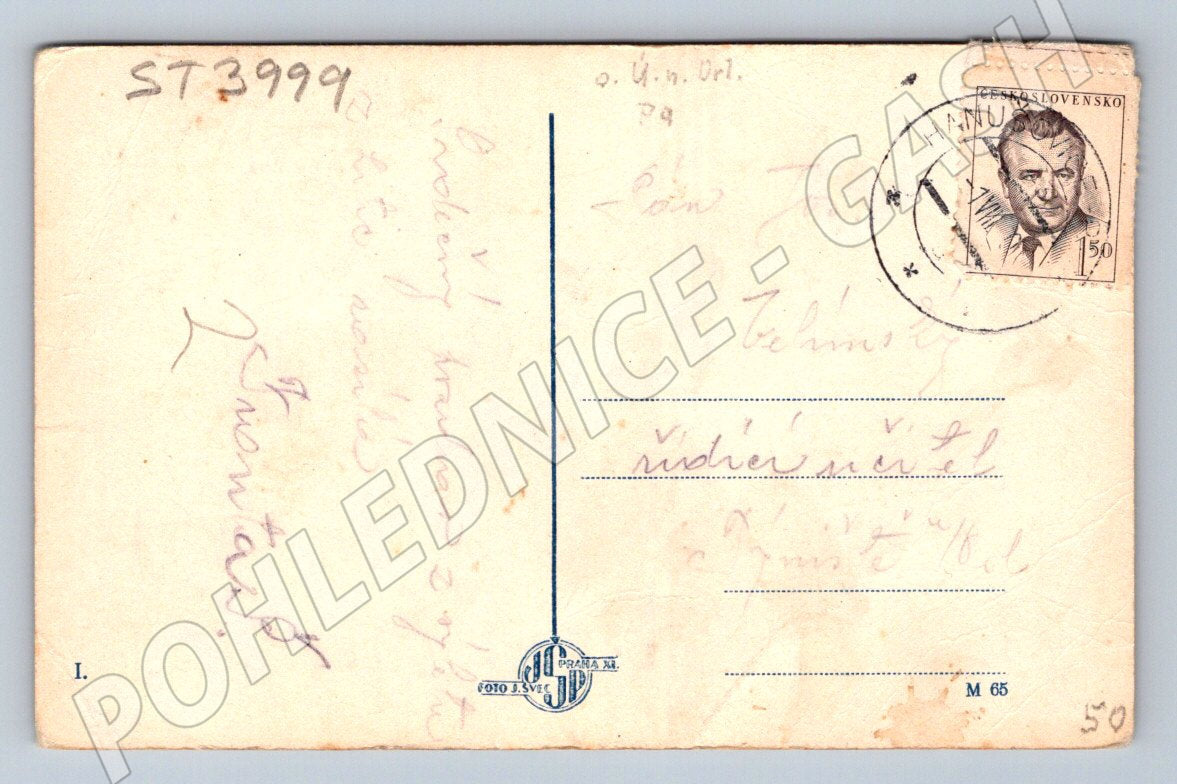 Postcard Litice nad Orlicí restaurant Golden Cross (ST3999)