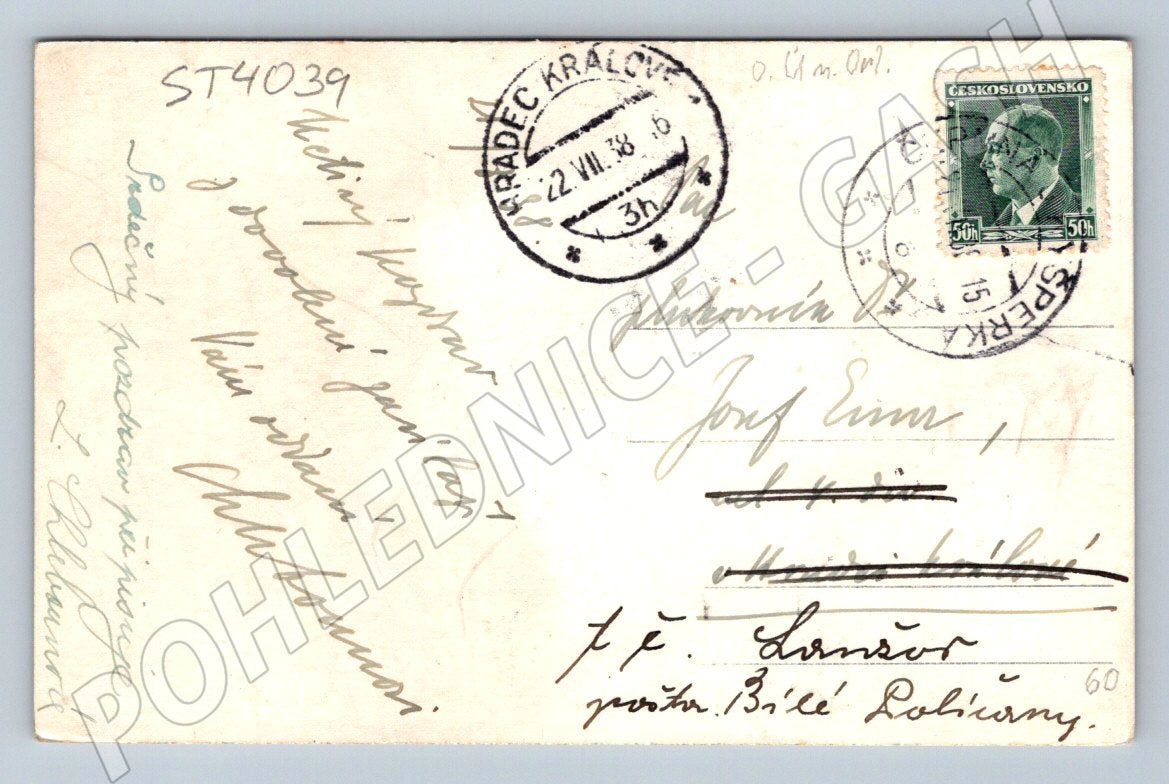 Postcard Čermná u Kyšperka 1936 (ST4039)