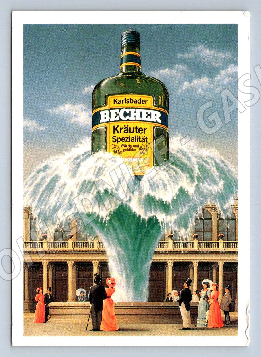 Pohlednice Becherovka Karlovy Vary reklama (ST4057)