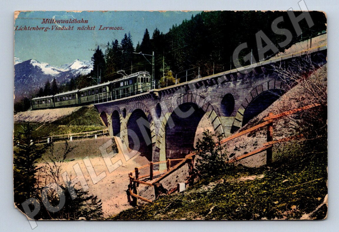 Pohlednice Millenwaldbahn Lermoos 1916 (ST4072)