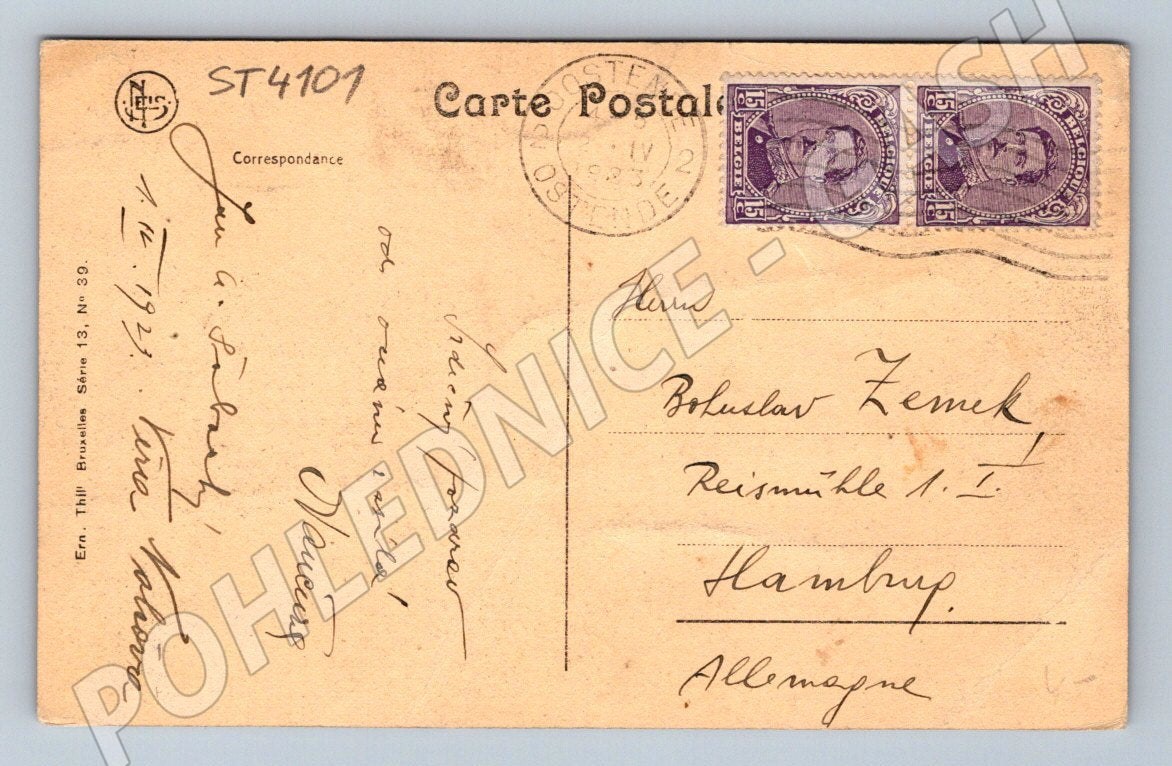 Pohlednice Ostende Galerie Panorama 1921 (ST4101)