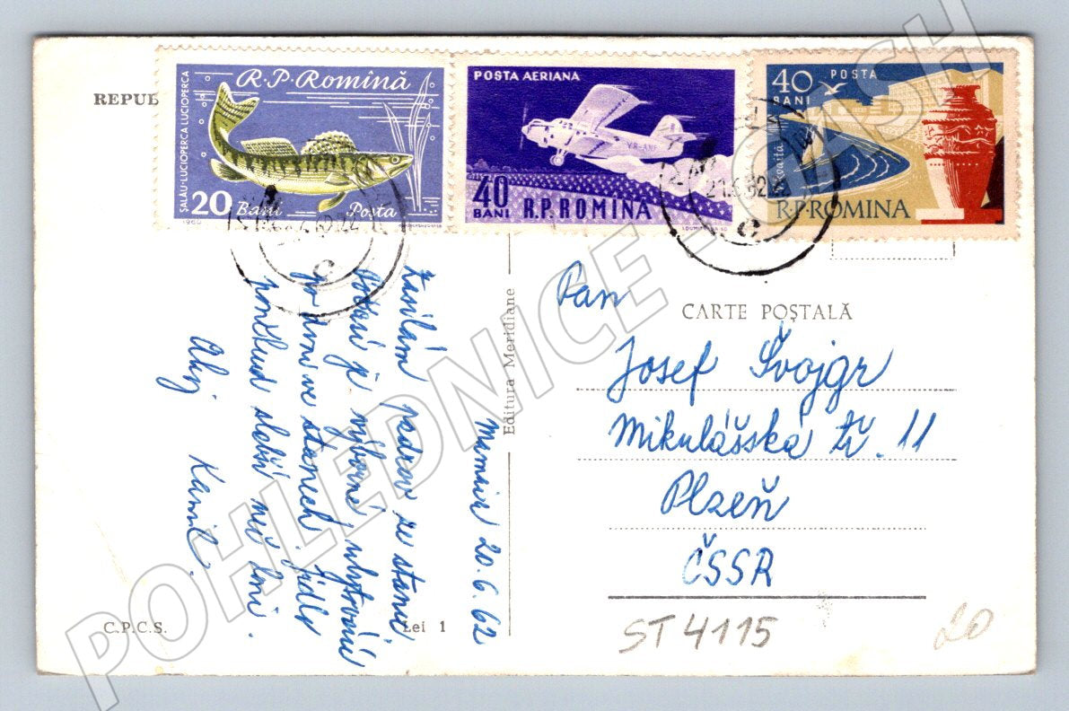 Pohlednice Mamaia Rumunsko pláž 1962 (ST4115)