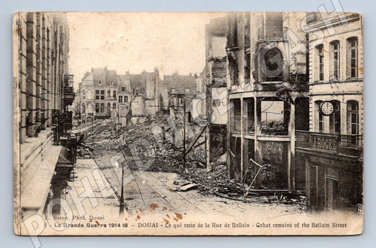Pohlednice Douai Rue de Bellain Francie (ST4121)