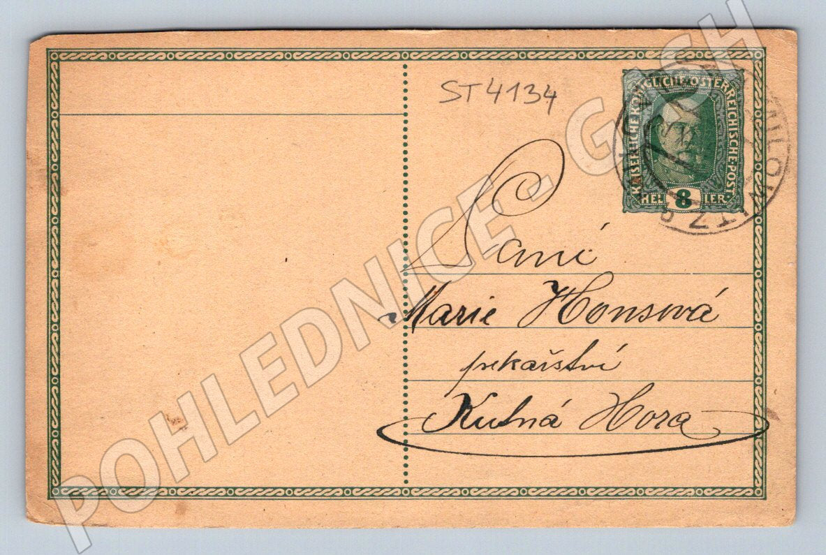 Postcard Milovice Kutná Hora handwritten (ST4134)