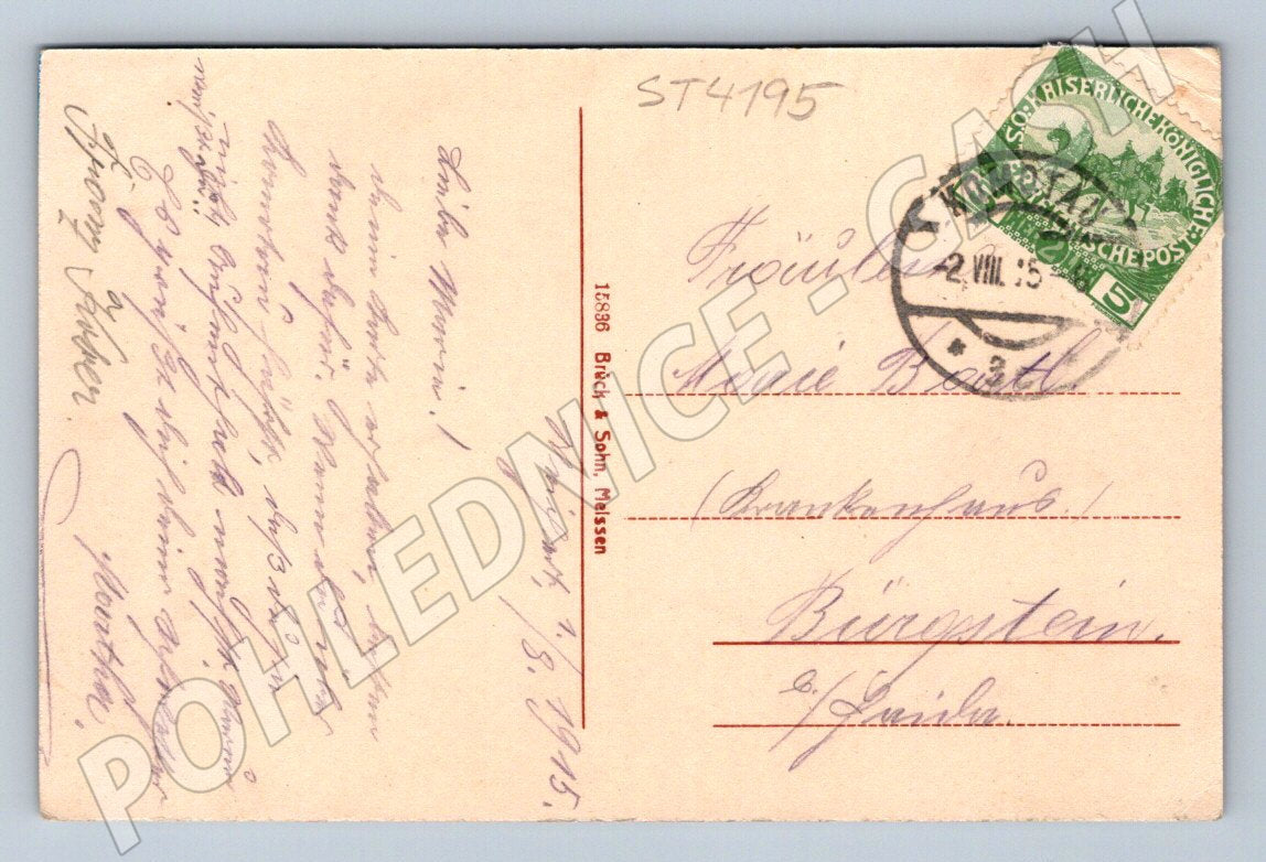 Pohlednice Komotau hlavní nádraží 1915 (ST4195)