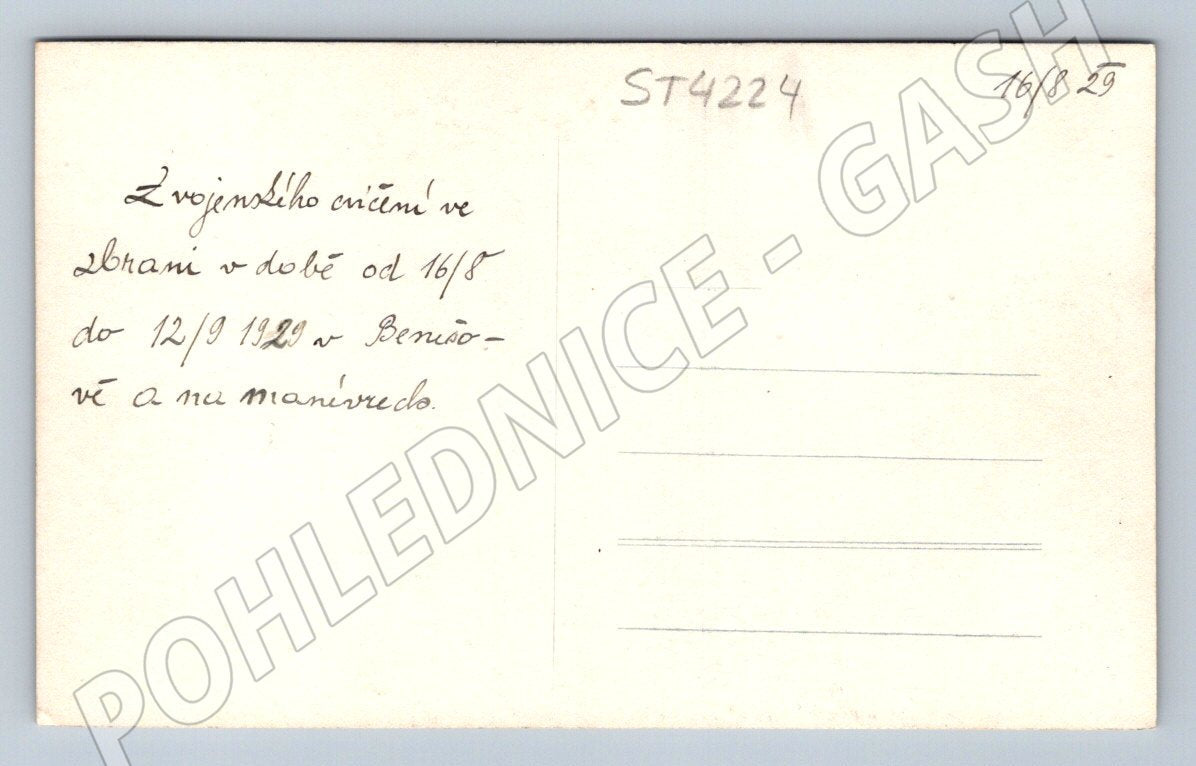 Pohlednice Benešov letecký pohled 1928 (ST4224)