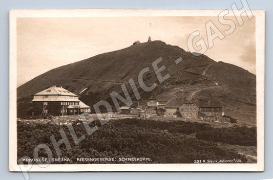 Pohlednice Krkonoše Sněžka R Slavík (ST4226)