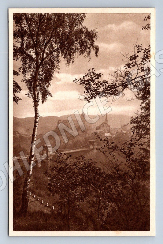 Pohlednice hrad Loket Karl Streer čb (ST4230)