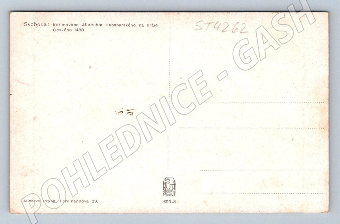 Pohlednice korunovace Albrechta 1438 (ST4262)