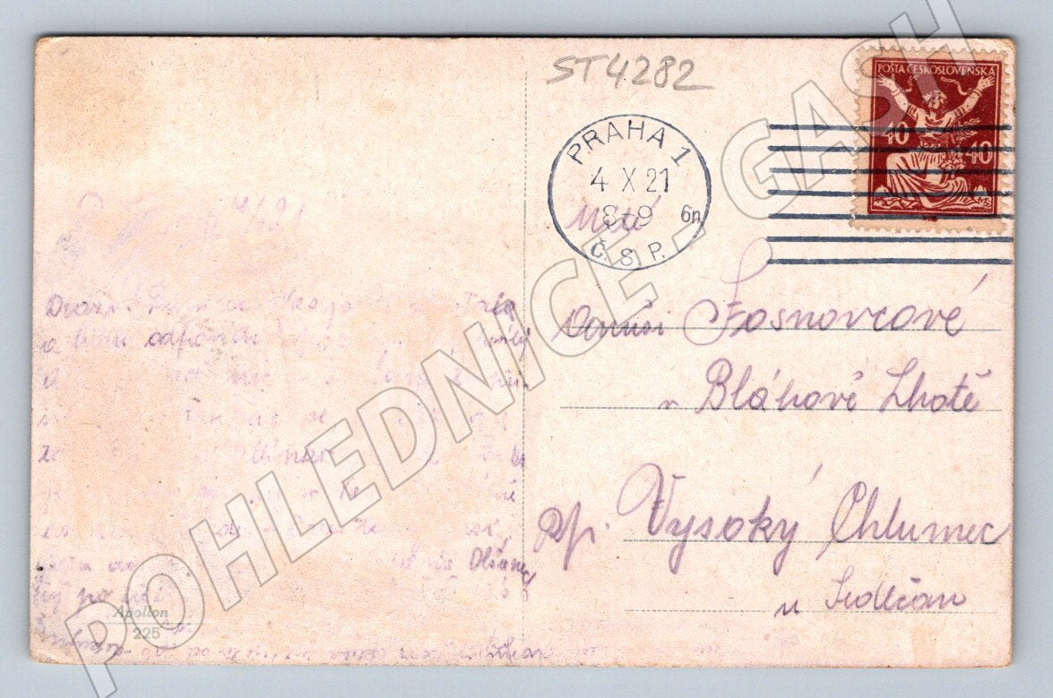 Pohlednice Popelka Cendrillon 1921 (ST4282)
