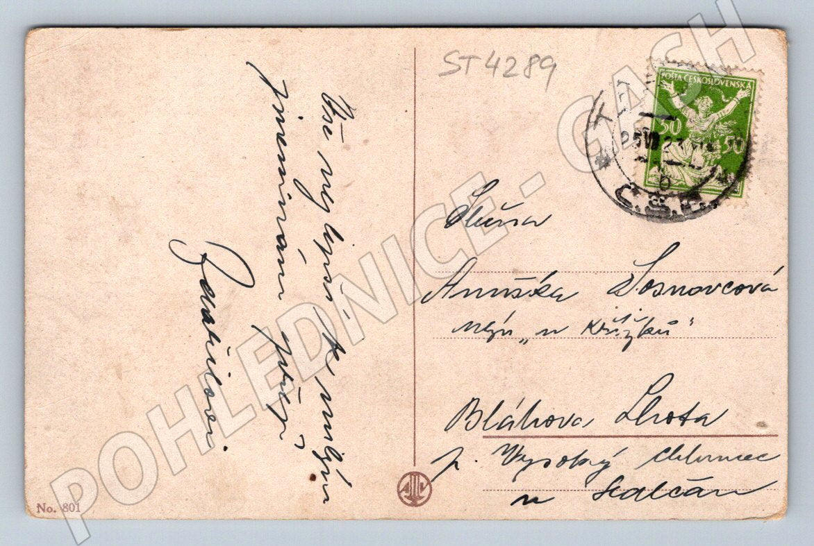 Pohlednice dítě na louce The two cockerels (ST4289)