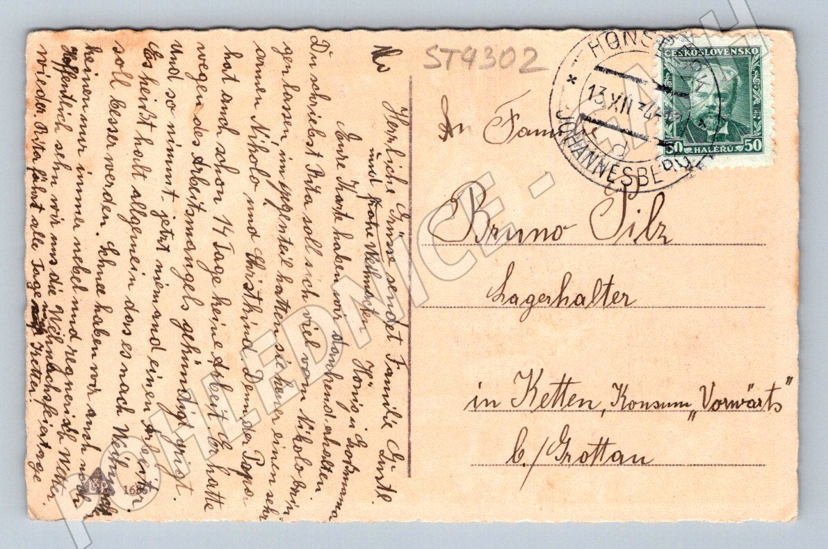 Pohlednice Vánoční Fröhliche Weihnachten 1924 (ST4302)