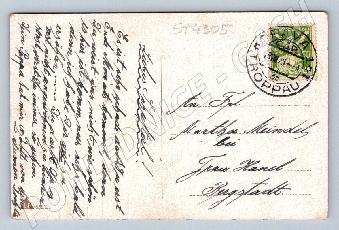 Postcard portrait of a girl Tropau (ST4305)