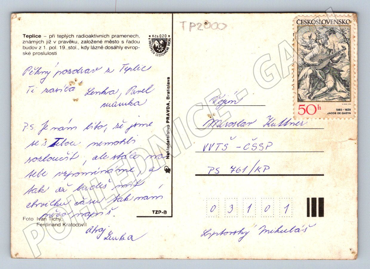 Pohlednice Teplice panorama a detaily 1965 (TP2000)