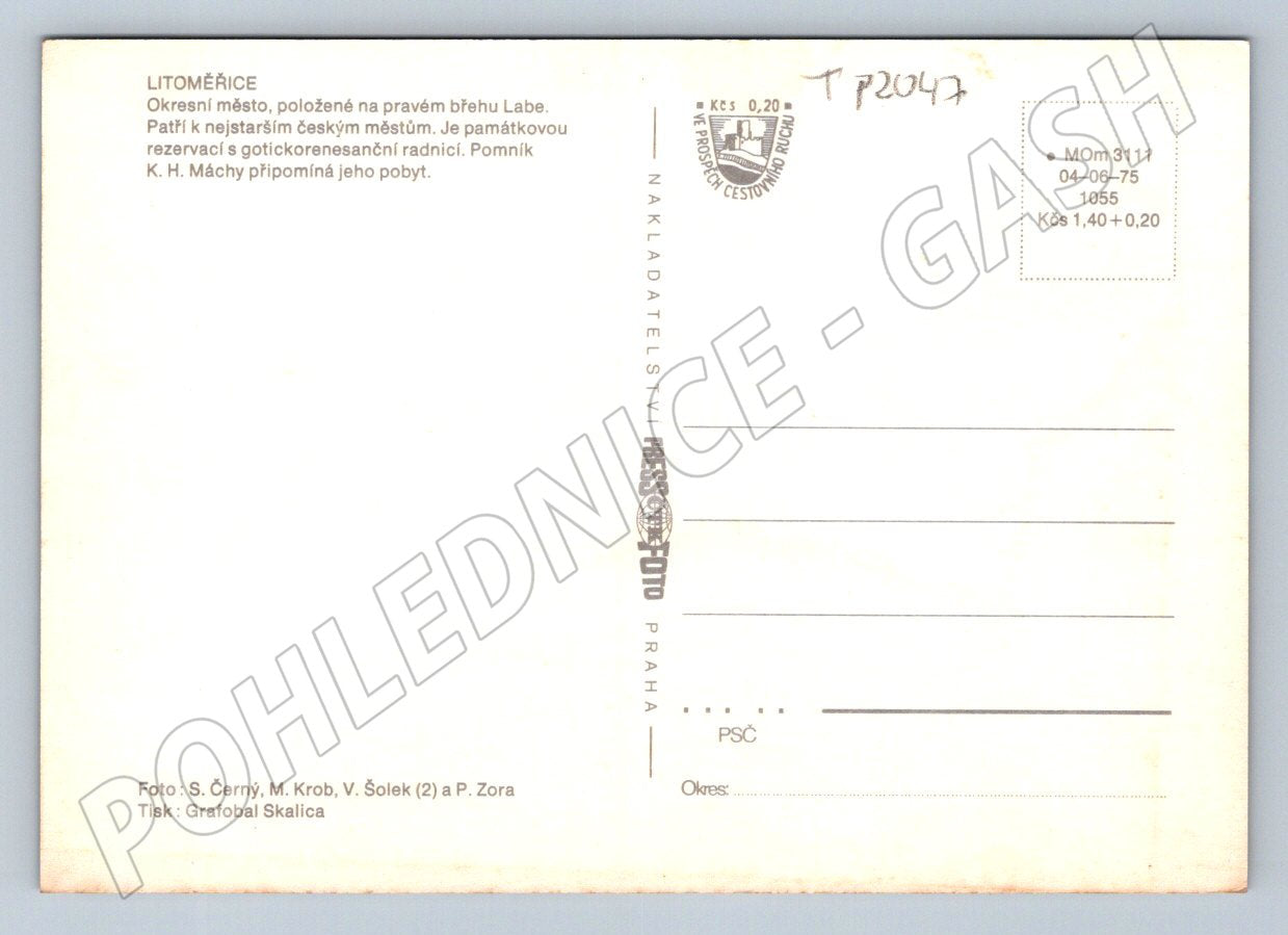 Pohlednice Litoměřice koláž 1975 (TP2047)