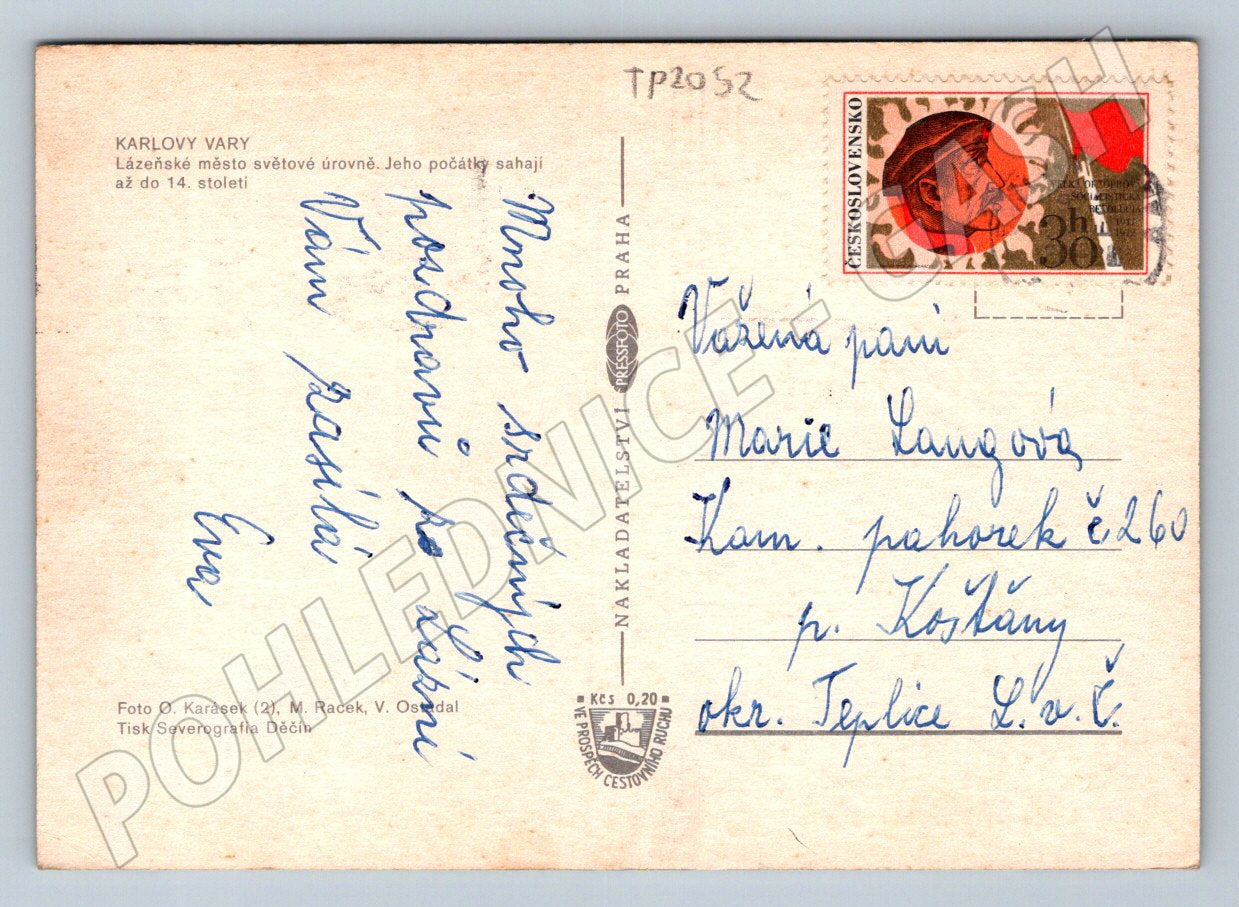 Pohlednice Karlovy Vary koláž památek (TP2052)