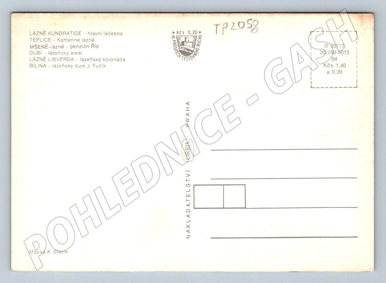 Pohlednice Severočeský kraj lázně (TP2058)