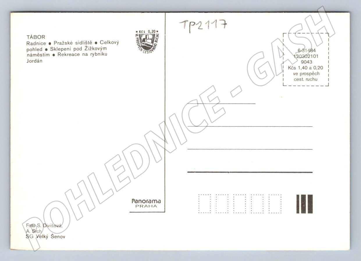 Pohlednice Tábor více záběrů Jordán radnice (TP2117)