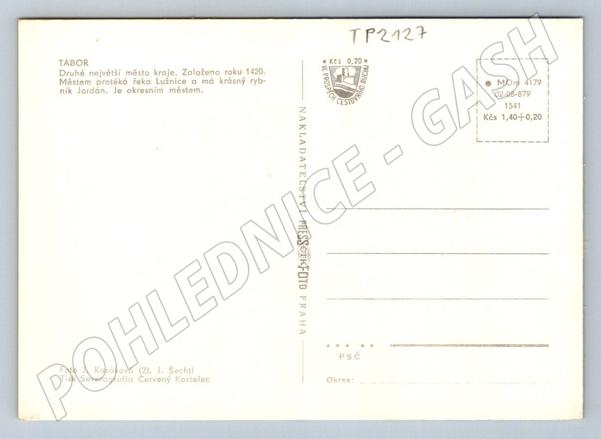 Pohlednice Tábor různé pohledy kolem 1980 (TP2127)