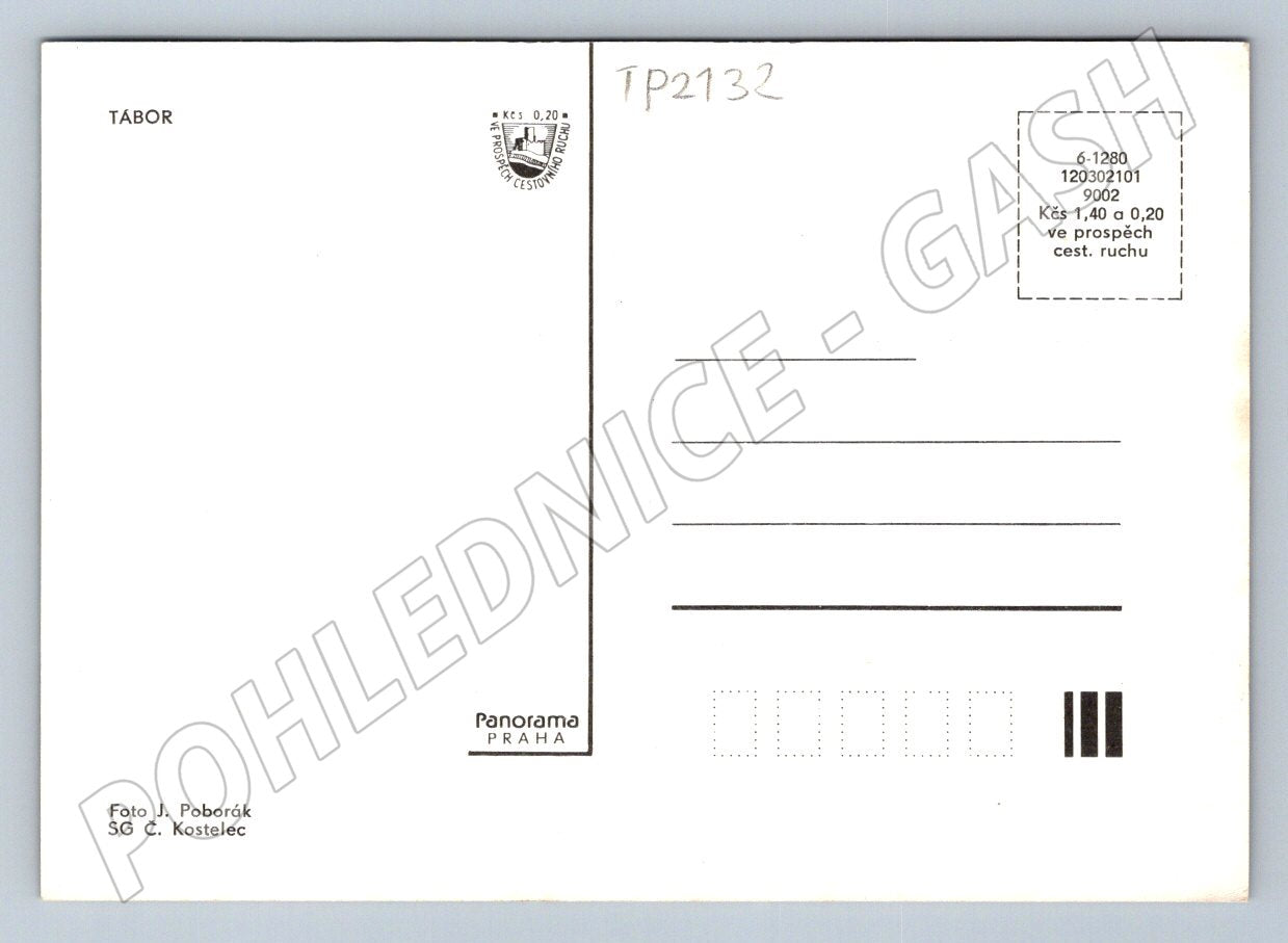 Pohlednice Tábor různé pohledy (TP2132)