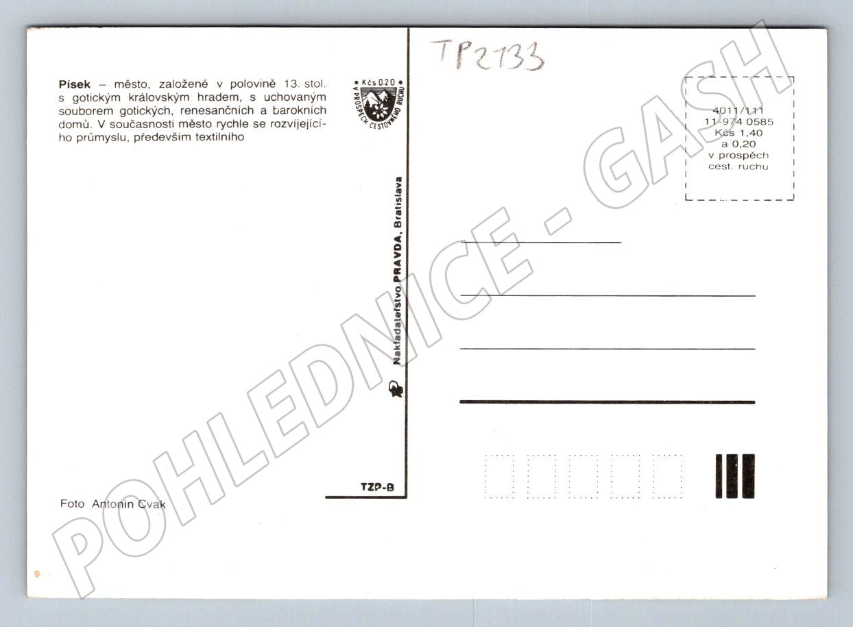 Pohlednice Písek koláž pohledů (TP2133)