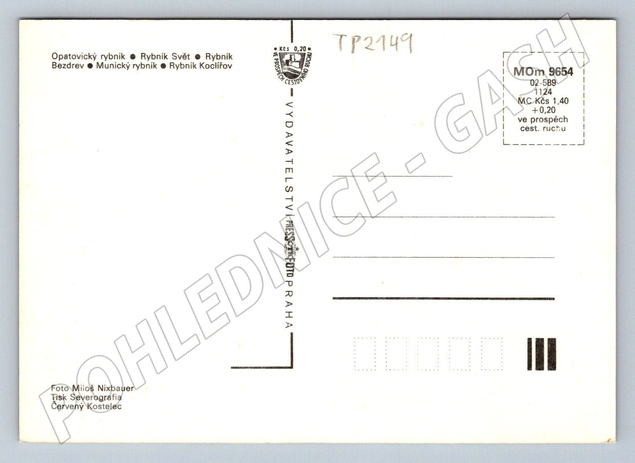 Pohlednice Jihočeské rybníky příroda labutě (TP2149)