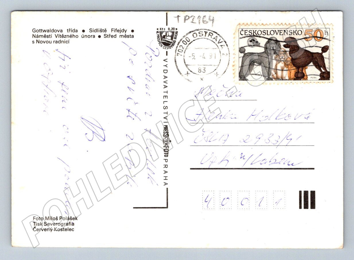 Pohlednice Ostrava město a sídliště 1991 (TP2164)