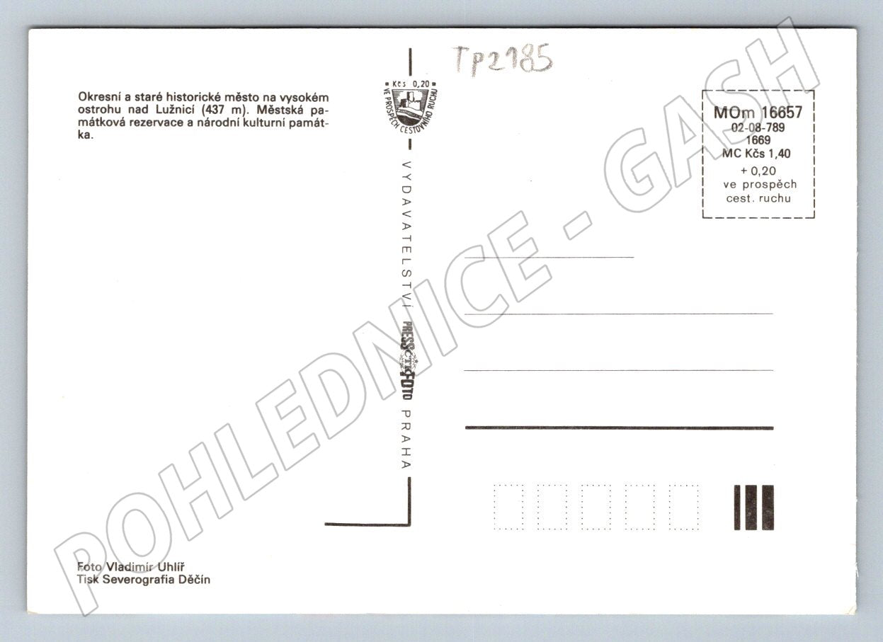 Pohlednice Tábor koláž motivů 1989 (TP2185)