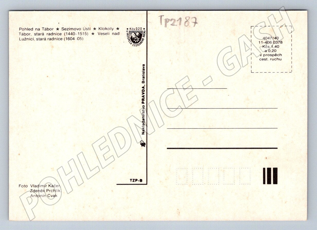 Pohlednice Tábor a okolí multi-pohled (TP2187)