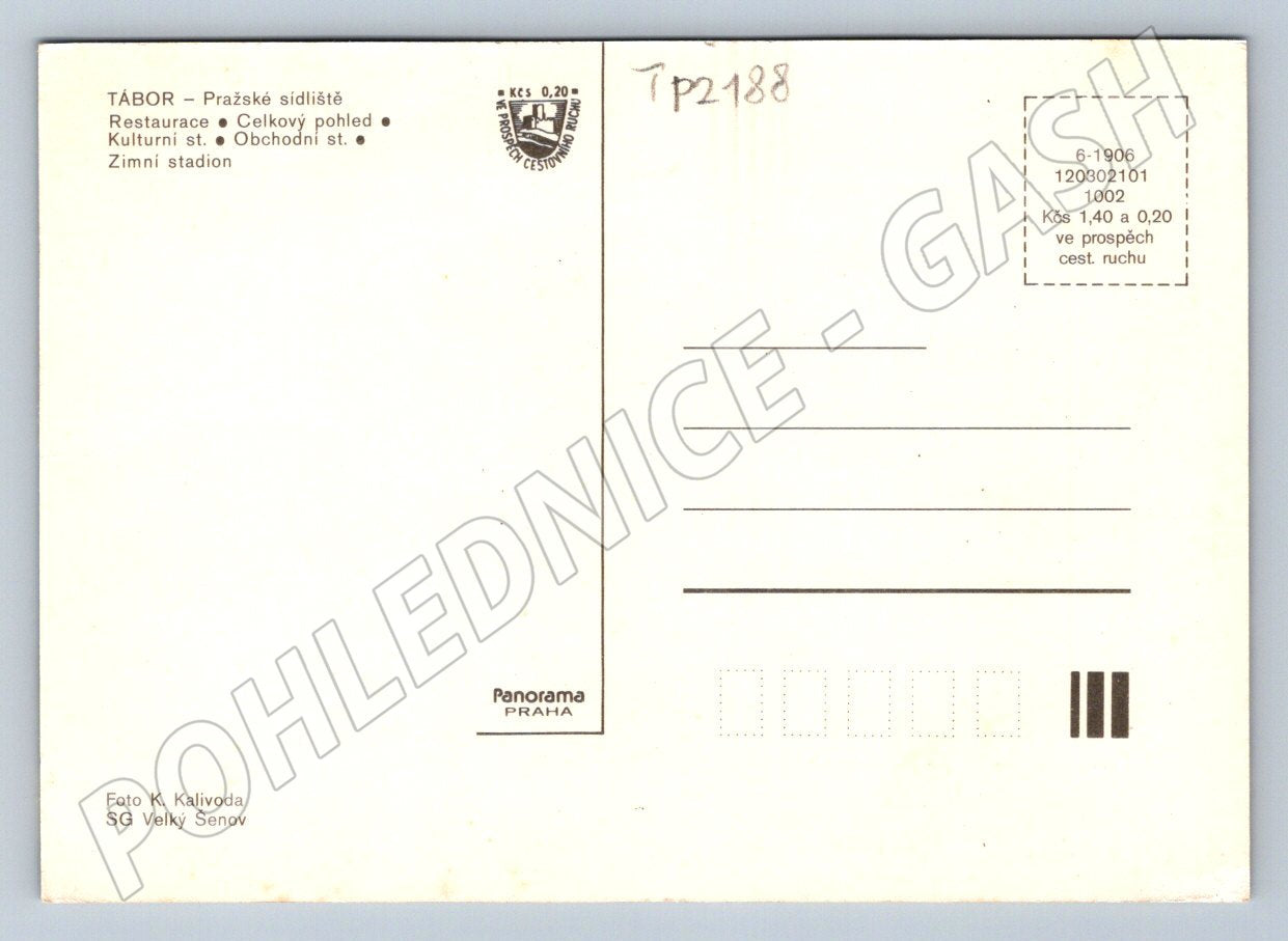 Pohlednice Tábor Pražské sídliště (TP2188)