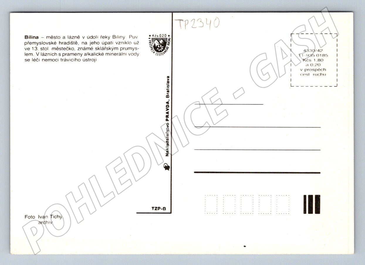 Pohlednice Bílina různé pohledy (TP2340)