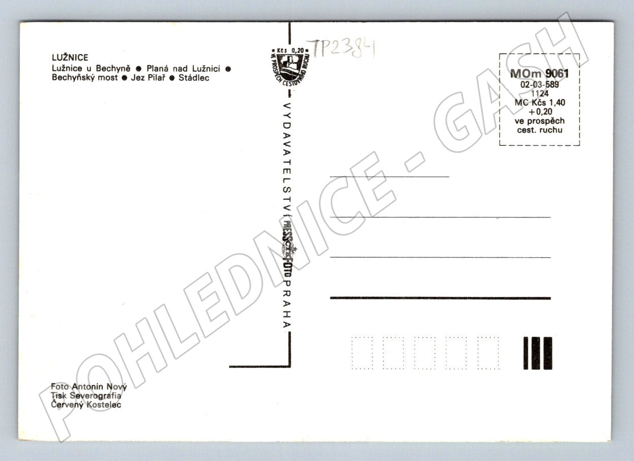 Pohlednice Lužnice více záběrů řeky (TP2384)