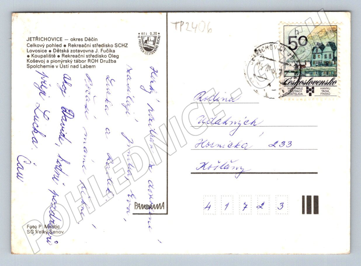 Pohlednice Jetřichovice koláž míst a koupaliště (TP2406)