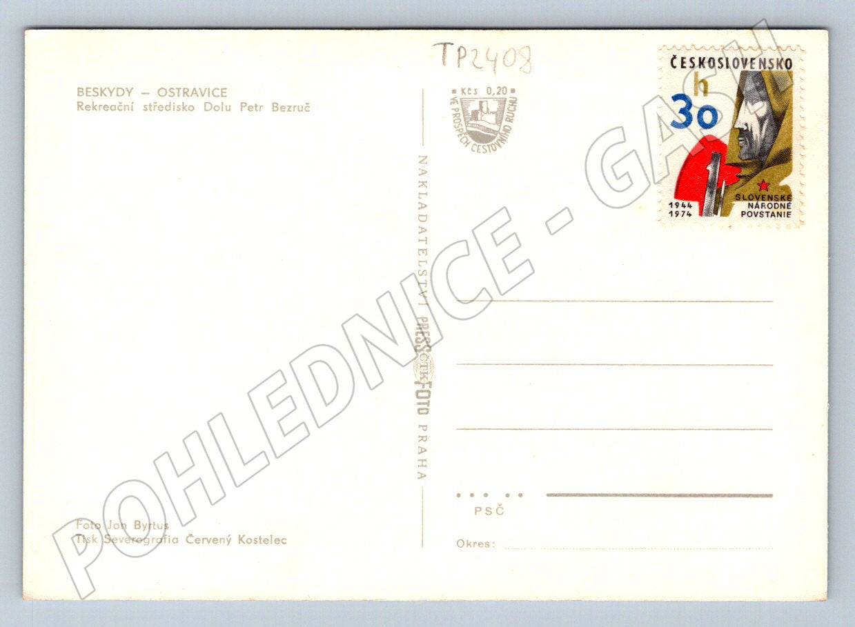 Pohlednice Ostravice chata Bezruč (TP2408)