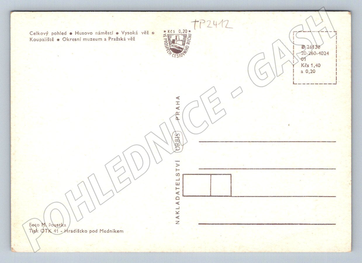 Pohlednice Rakovník různé pohledy (TP2412)