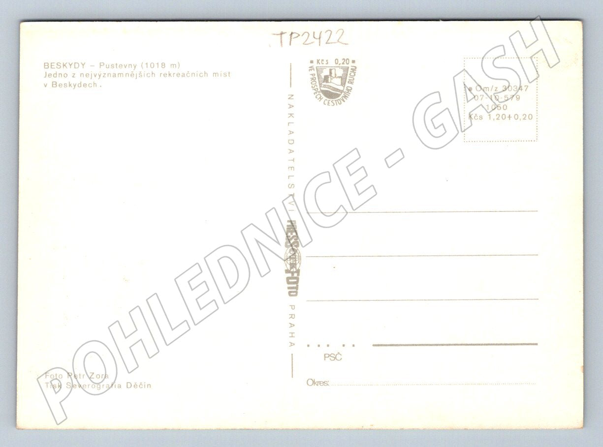 Pohlednice Pustevny Beskydy ovce 1979 (TP2422)