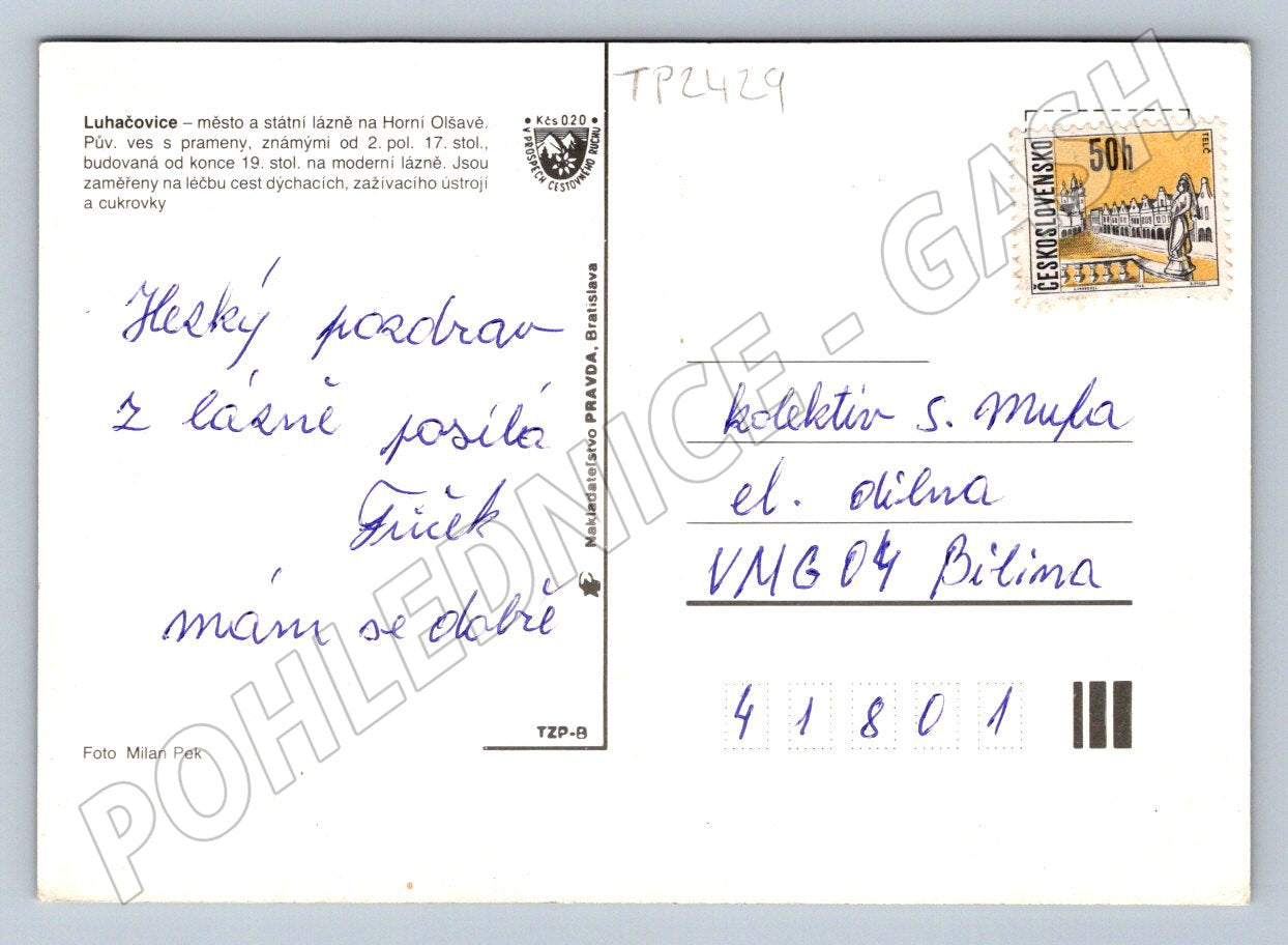 Pohlednice Luhačovice lázně Společenský dům (TP2429)