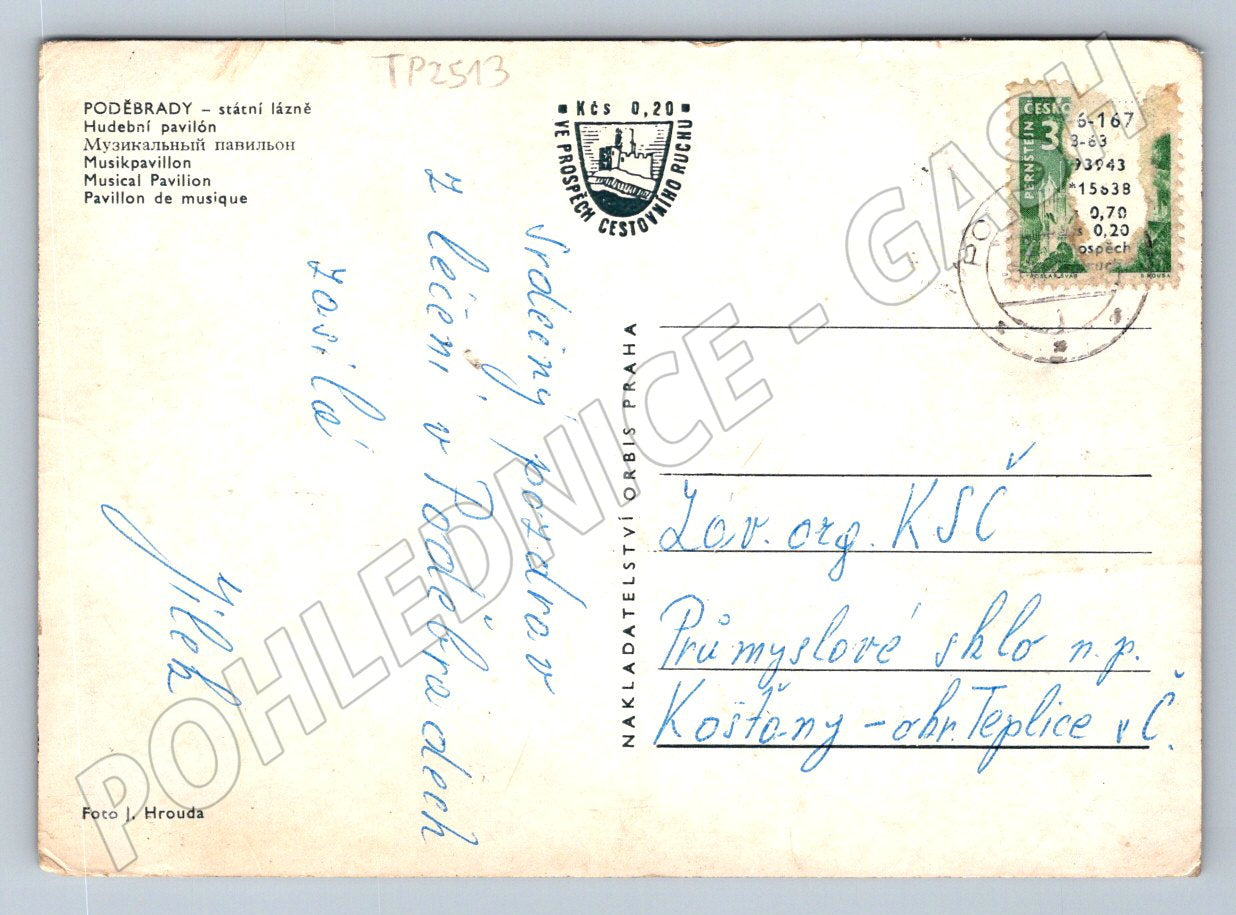 Pohlednice Poděbrady Hudební pavilon 1967 (TP2513)