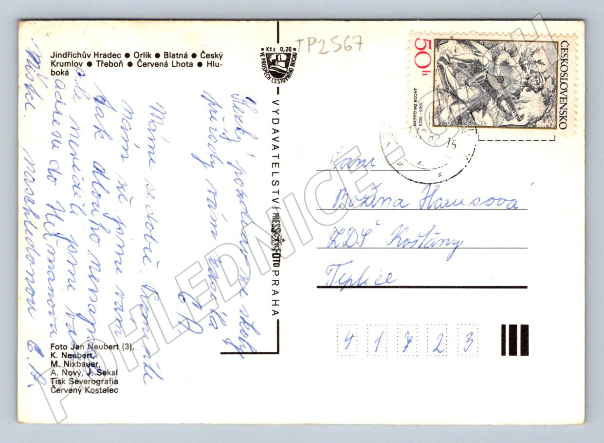 Pohlednice Zámky jižních Čech 1982 (TP2567)