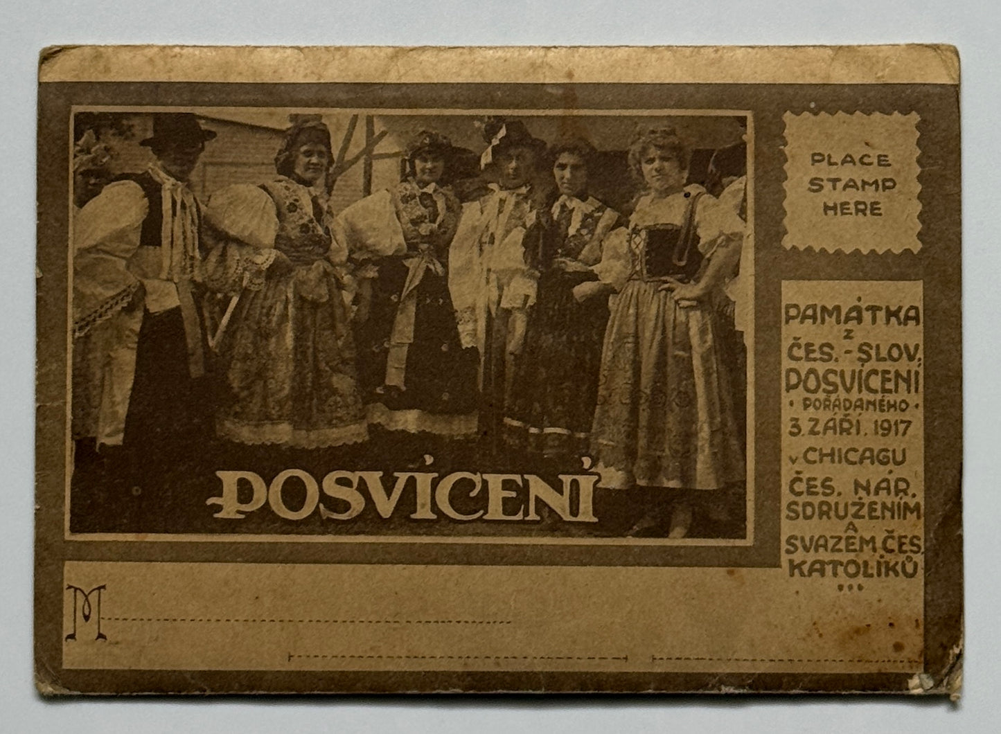 Sada fotografií Posvícení Chicago 1917 čeští katolíci (BM119)