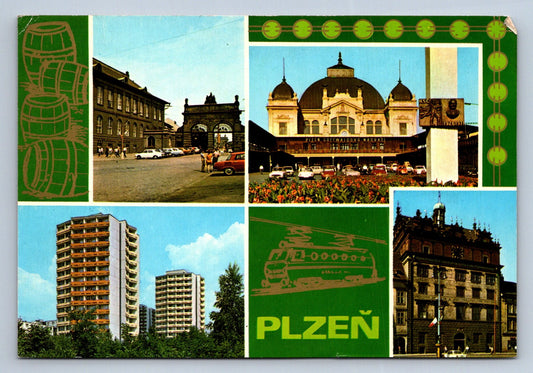 🍺 Stara pohlednice Plzeň brána pivovaru